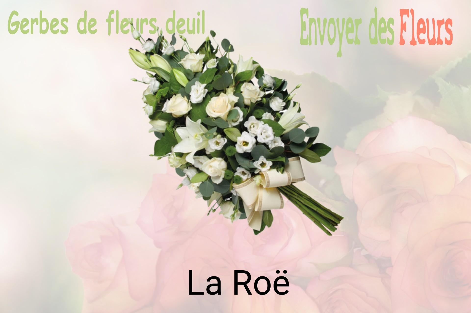 Gerbe de fleurs de deuil livrée à La Roë